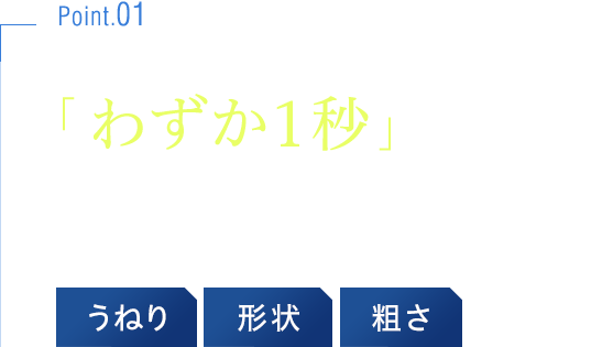 「わずか1秒」で80万点のデータを取得 うねり 形状 粗さ を可視化。