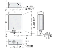 外形寸法図 : 超小型CCD式バーコードリーダ | キーエンス