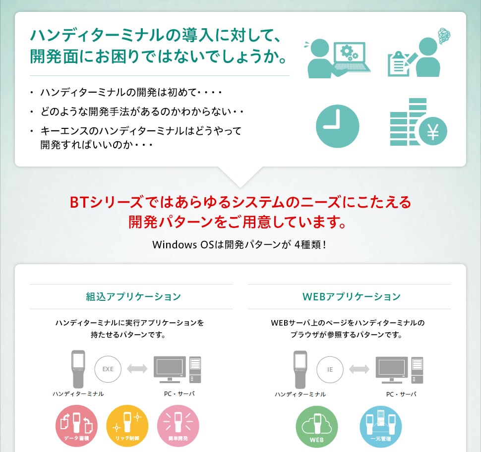 ハンディターミナルの導入に対して開発面にお困りではないでしょうか？