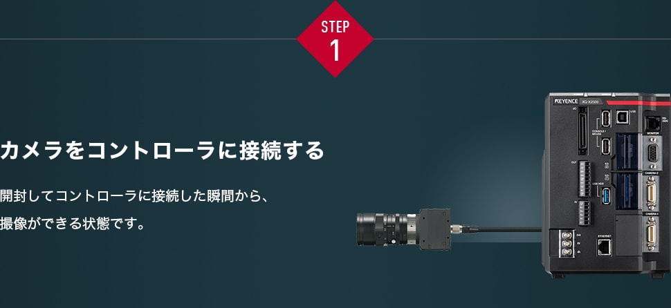 STEP1 カメラをコントローラに接続する