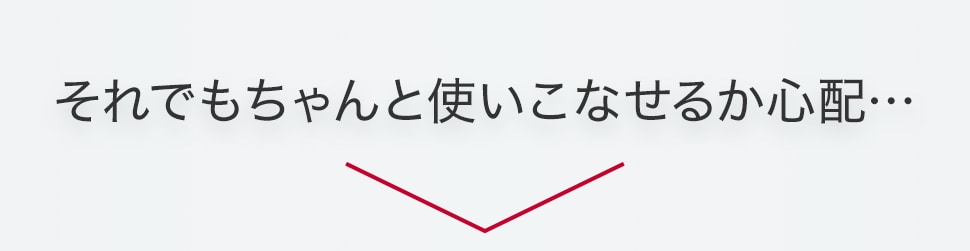 それでもちゃんと使いこなせるか心配…