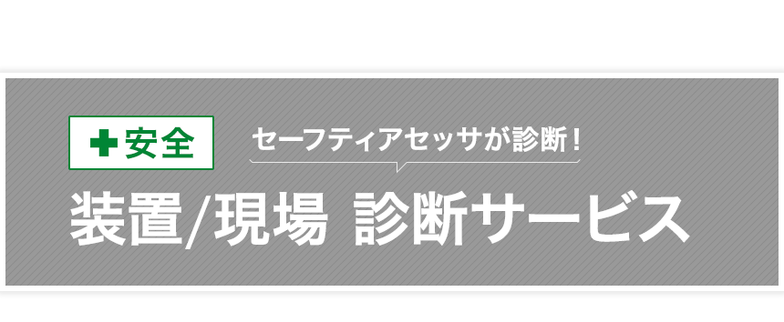 セーフティアセッサが診断！装置/現場 診断サービス