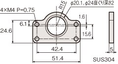 外形寸法図 : アンプ内蔵型TOFレーザセンサ | キーエンス