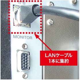 Ethernet利用によるメリット LANケーブル1本に集約