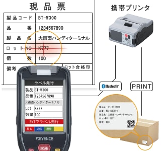 その場でラベル発行