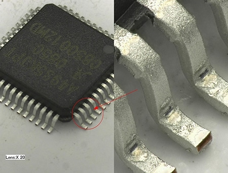 リードの傾斜観察（画面分割機能）