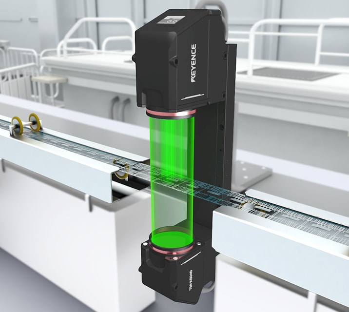 インラインで寸法測定・良否判定できる画像測定器 | インライン投影画像測定器 TM-X5000シリーズ | キーエンス