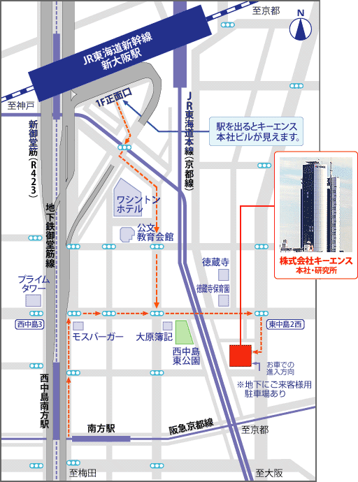 本社地図 本社 研究所所在地 会社情報 キーエンス