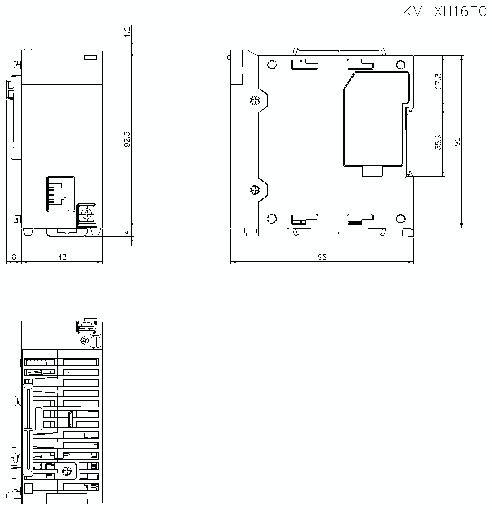 KV-XH16EC Dimension