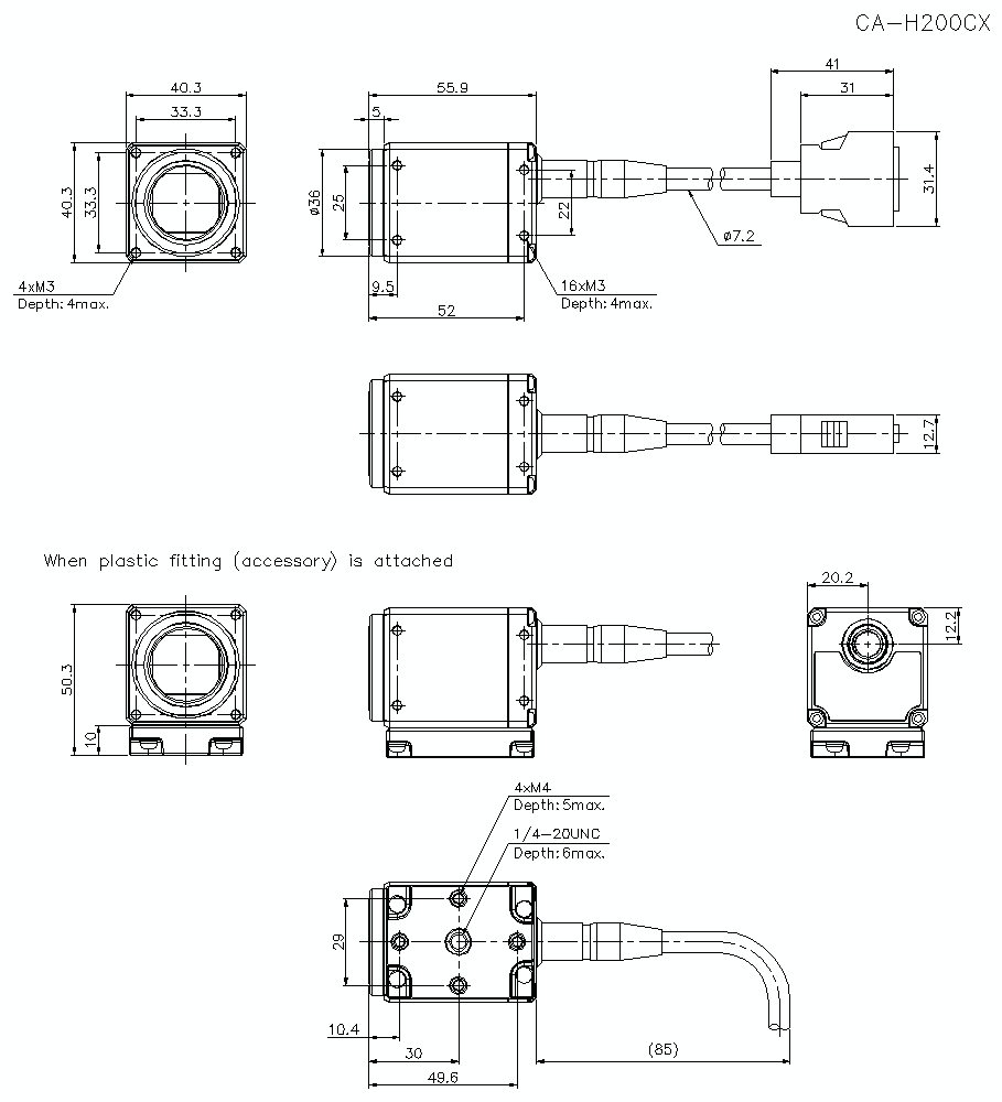 CA-H200CX Dimension