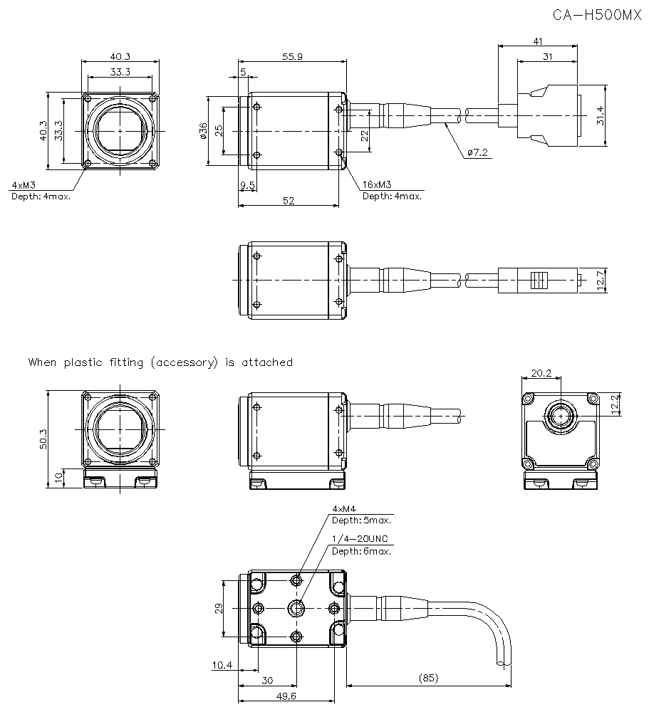 CA-H500MX Dimension