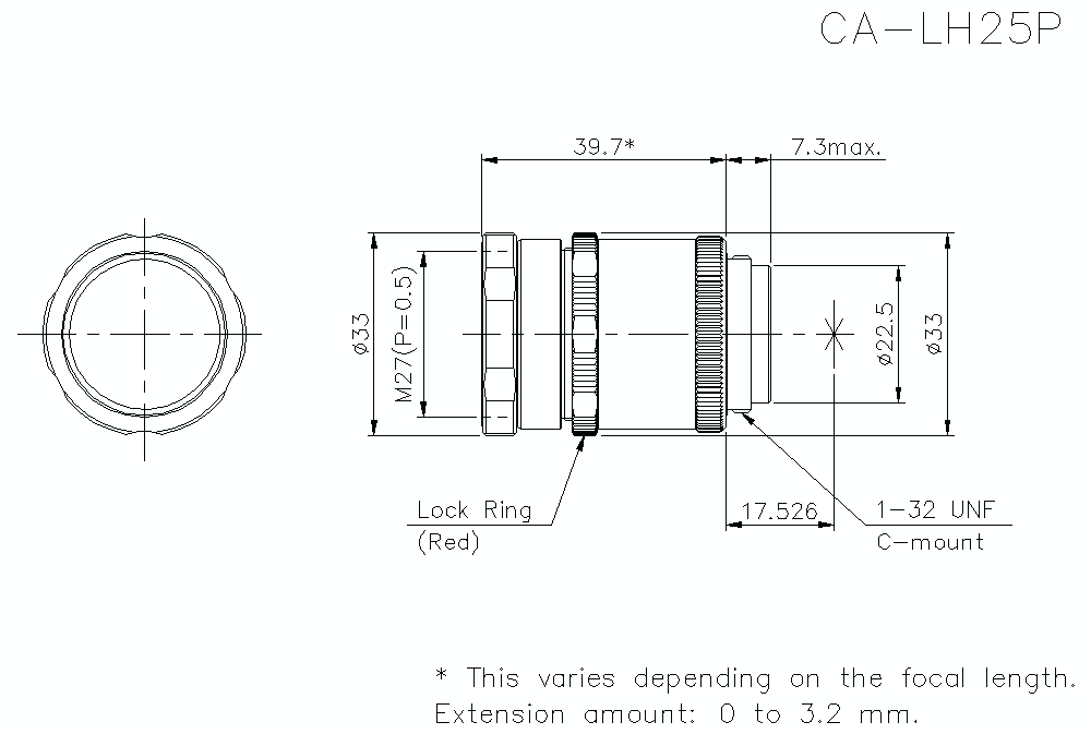 CA-LH25P Dimension