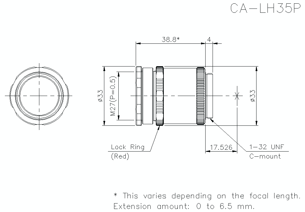 CA-LH35P Dimension