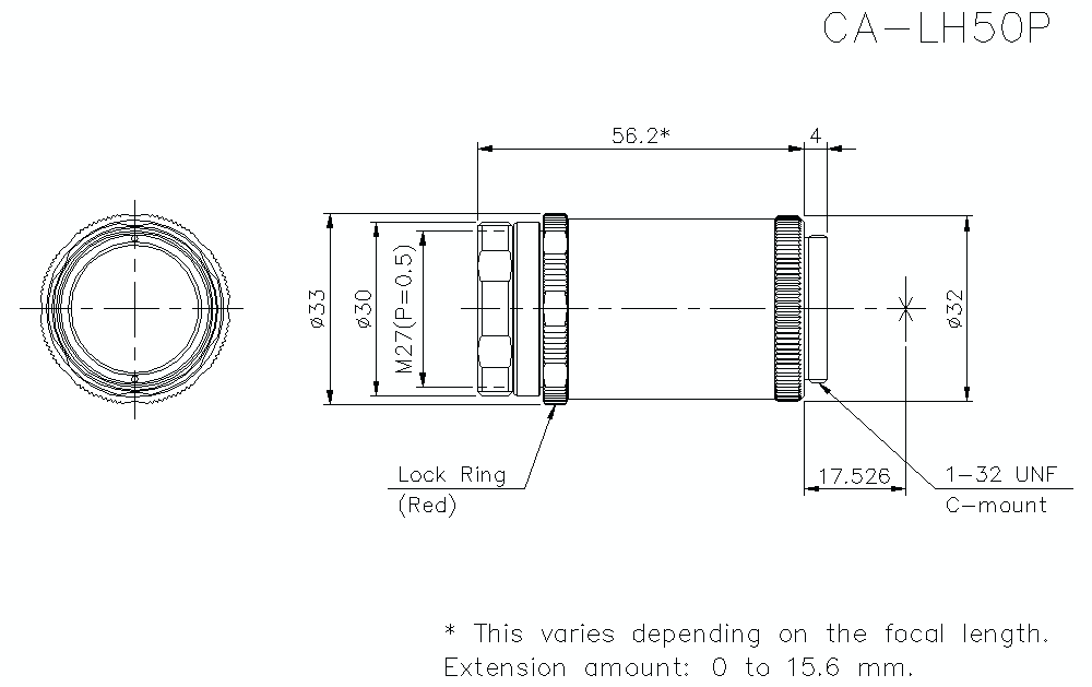 CA-LH50P Dimension