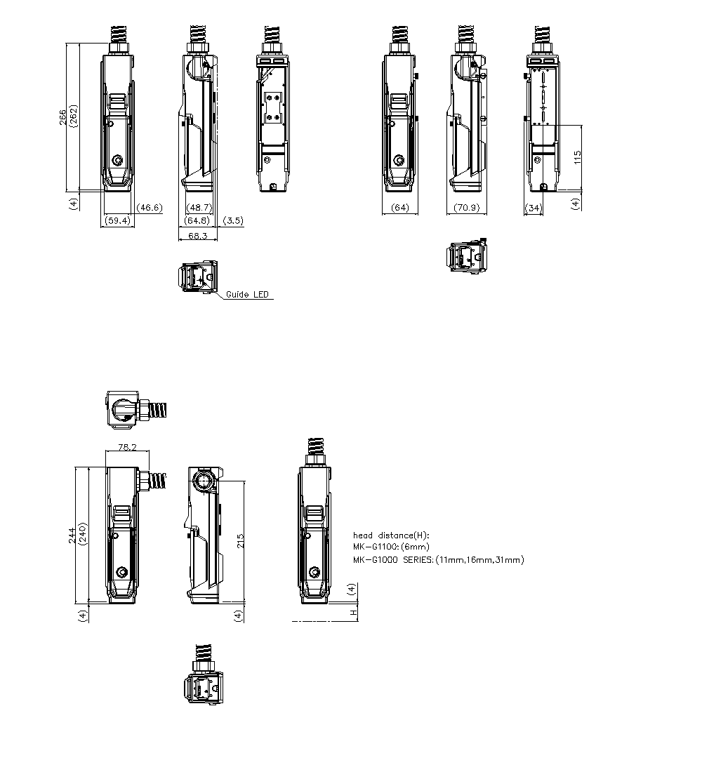 MK-G1000/MF/PW/PY/SA/SF/G1100/GE100/HEAD Dimension 02