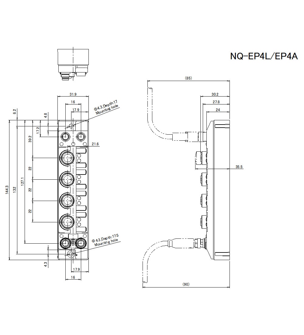 NQ-EP4L/EP4A Dimension