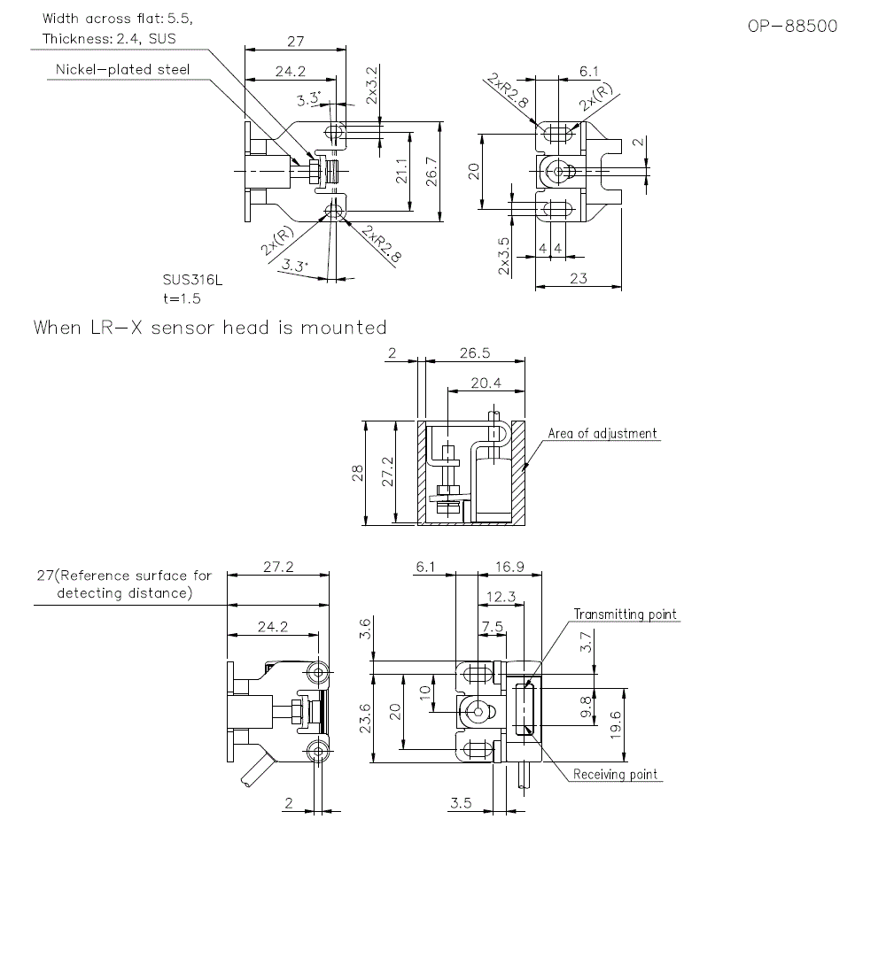 OP-88500 Dimension