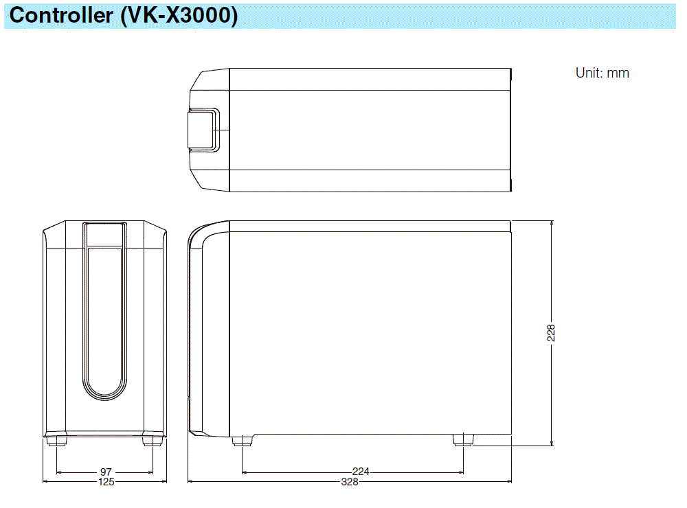VK-X3000 Dimension