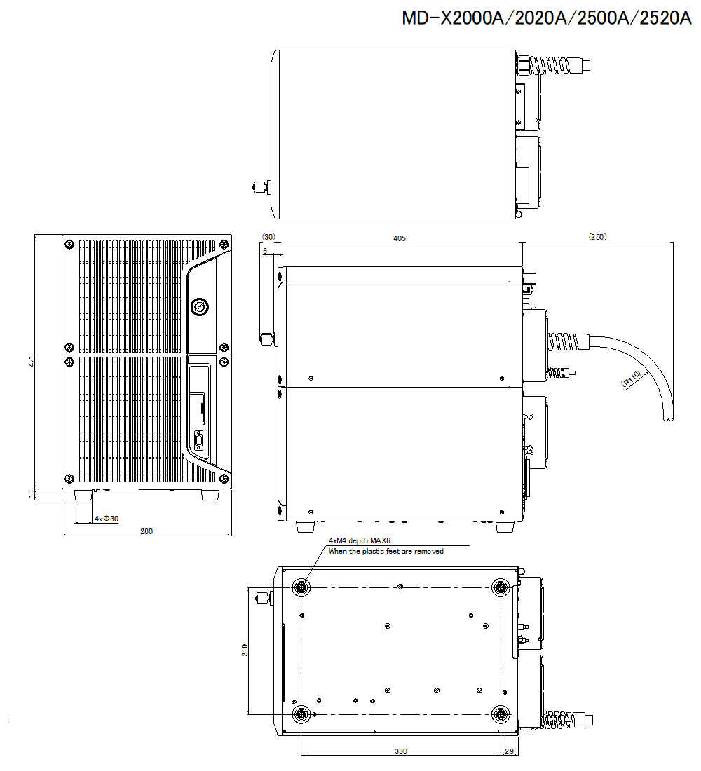 MD-X2000A/2020A/2500A/2520A Dimension