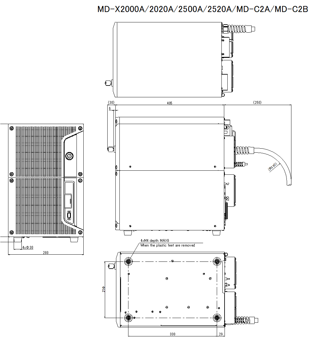 MD-X2000A/2020A/2500A/2520A/C2A/C2B Dimension