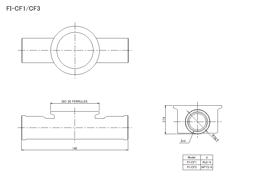 FI-CF1/CF3 Dimension