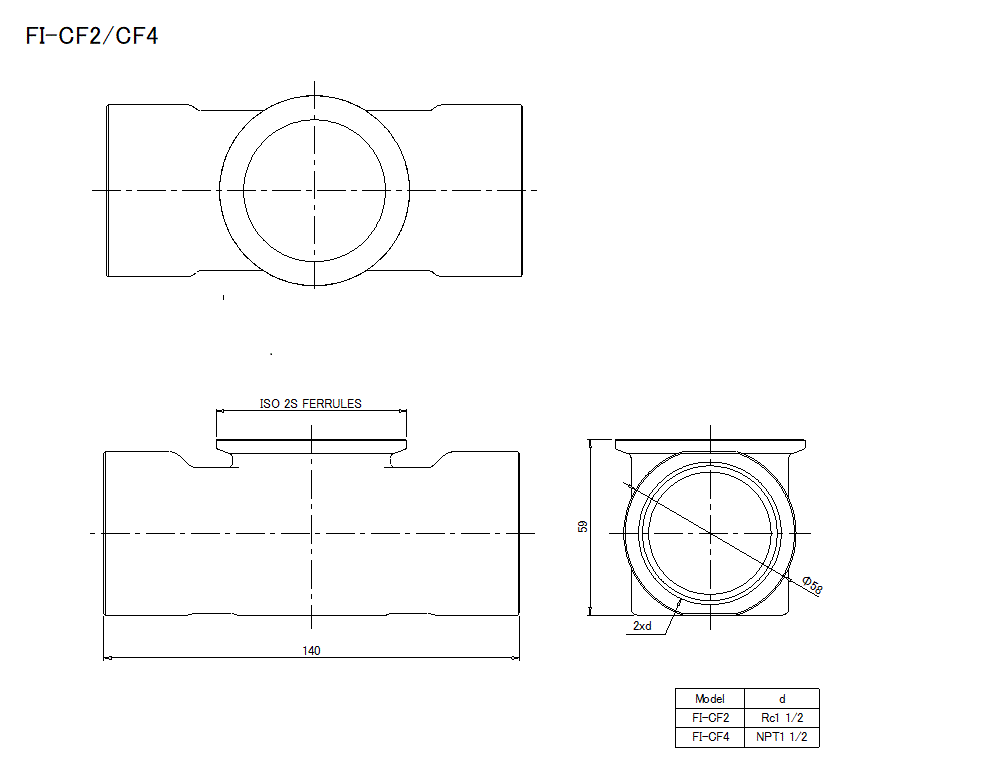 FI-CF2/CF4 Dimension