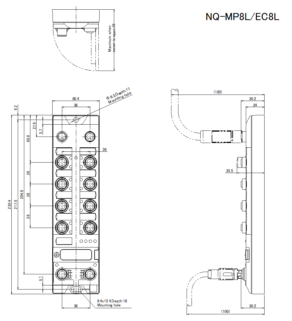 NQ-MP8L/EC8L Dimension