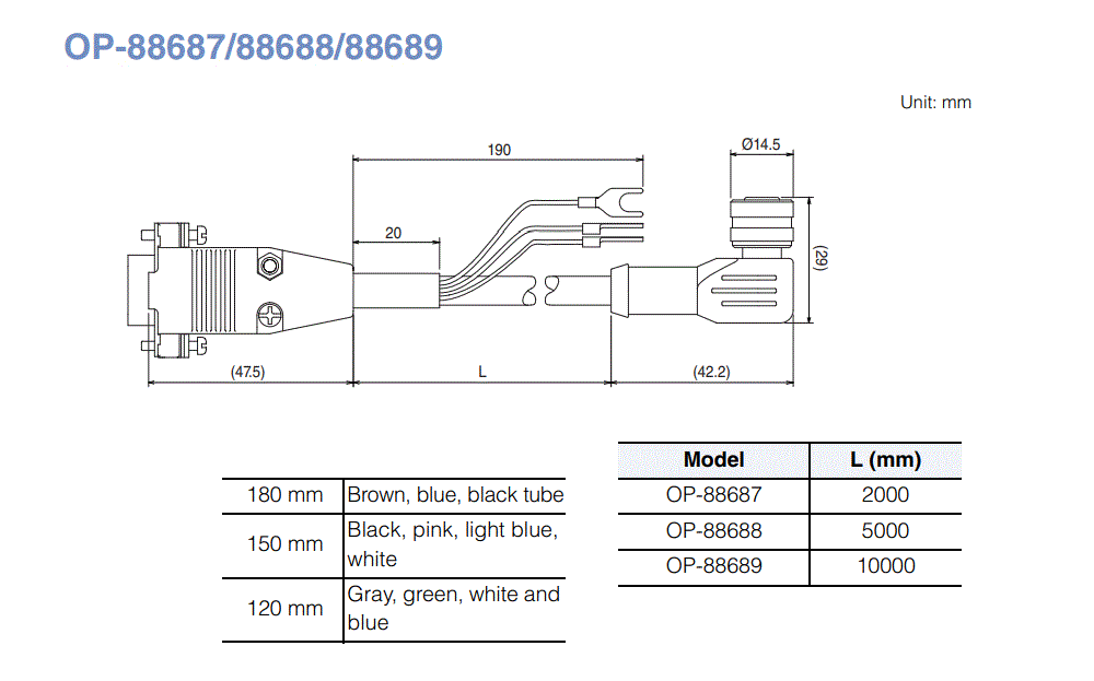 OP-88687/688/689 Dimension