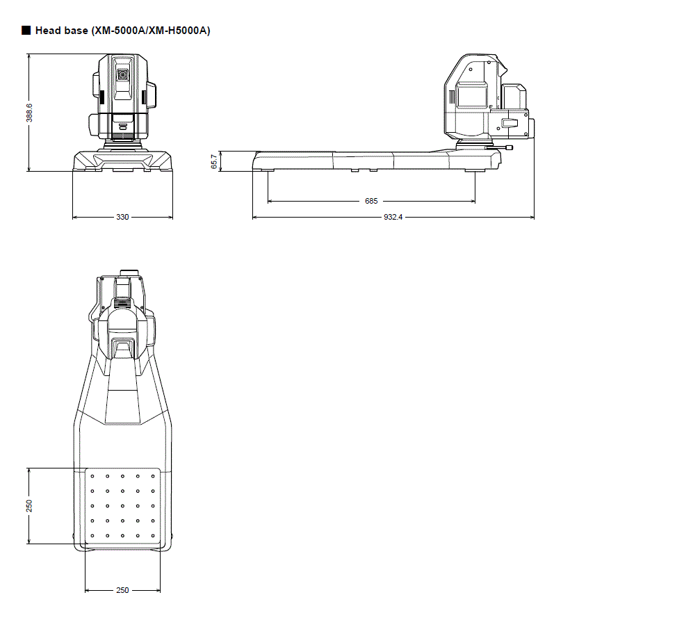 XM-5000A/H5000A Dimension