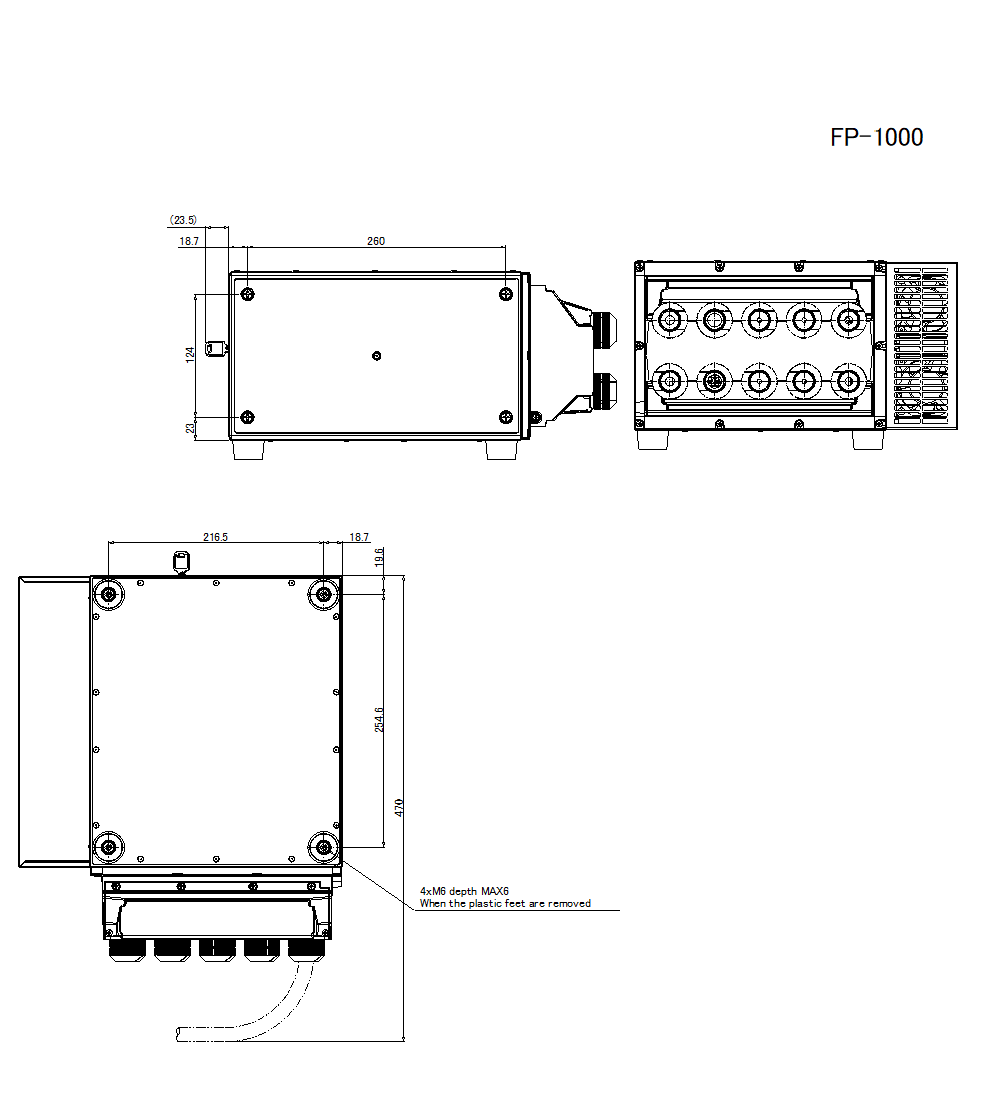 FP-1000/OP-88735 Dimension