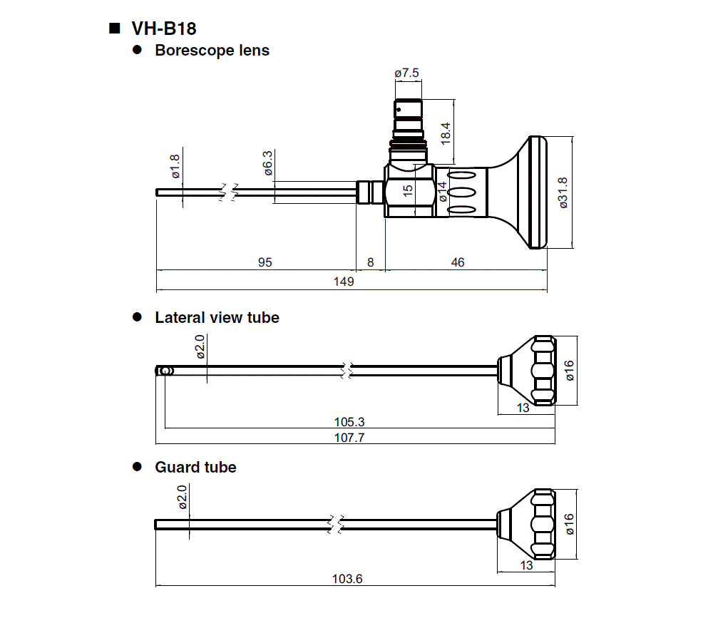 VH-B18 Dimension