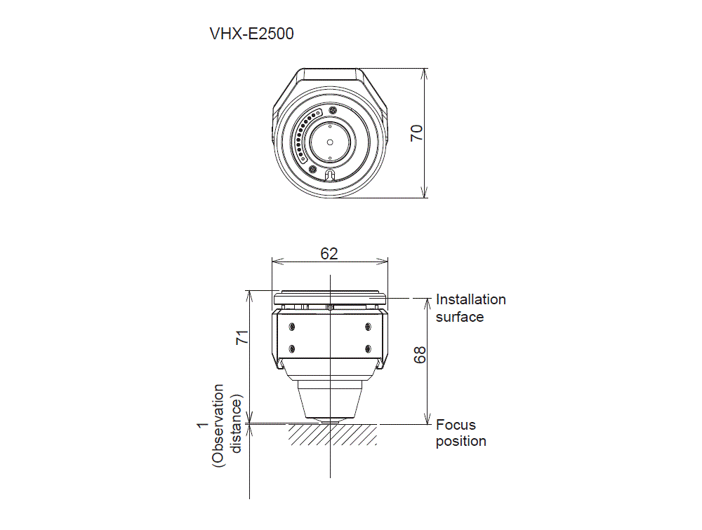 VHX-E2500 Dimension