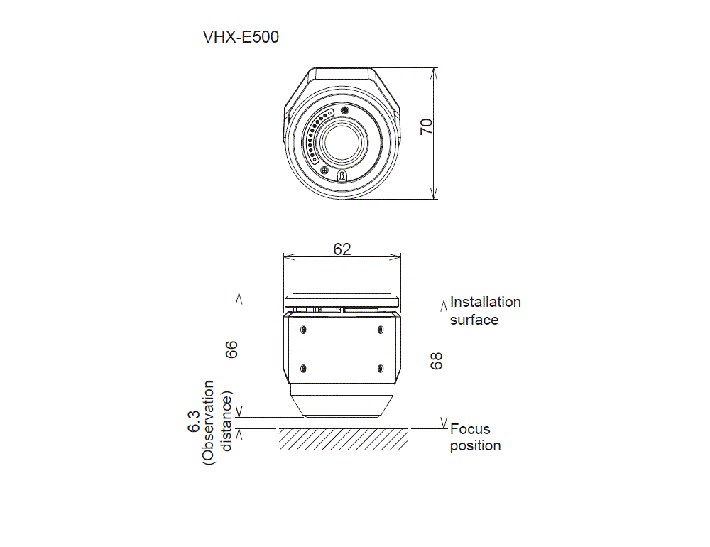 VHX-E500 Dimension