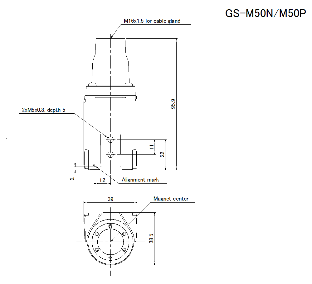 GS-M50N/M50P Dimension