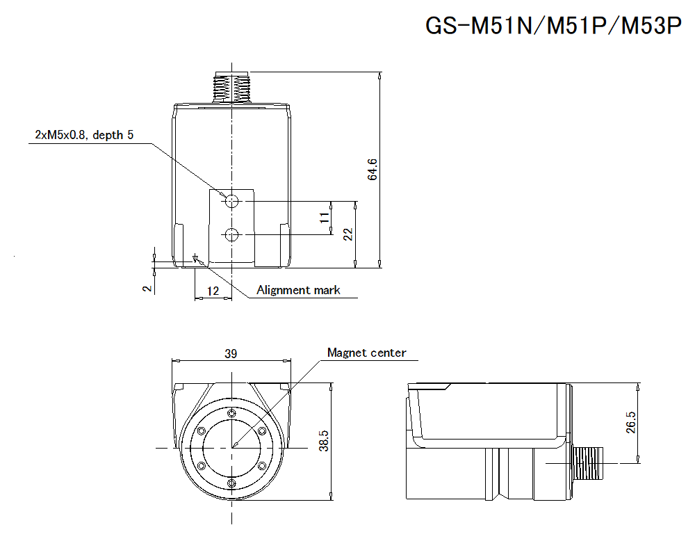 GS-M51N/M51P/M53P Dimension