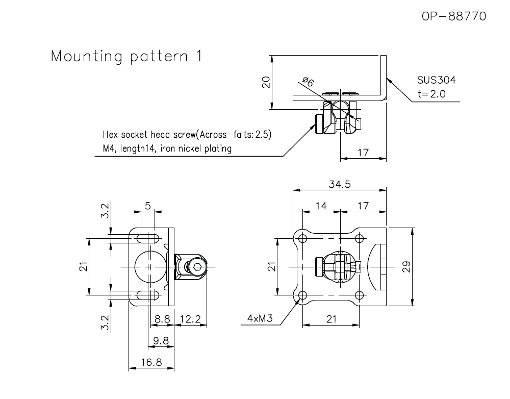 OP-88770 Dimension