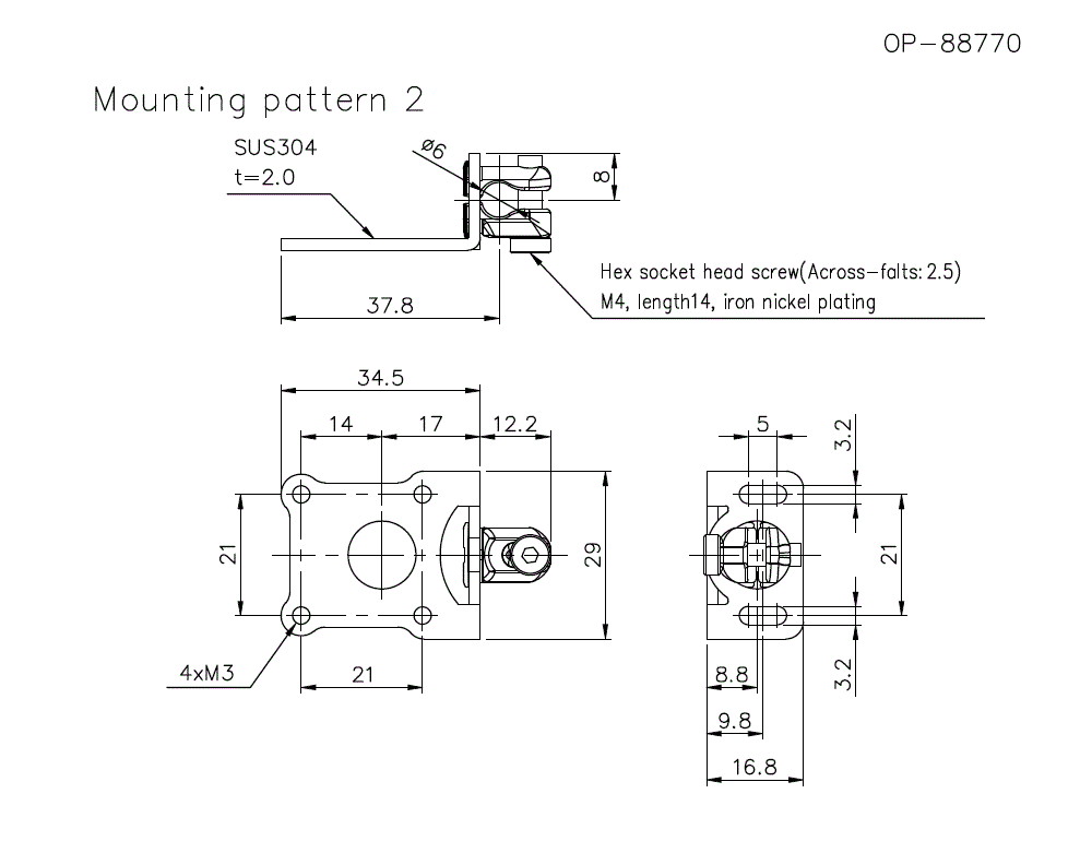 OP-88770 Dimension