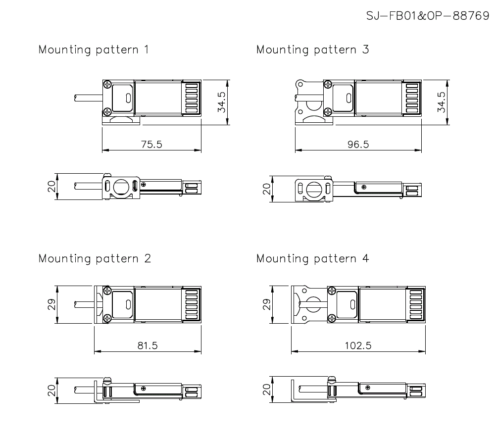 SJ-FB01/OP-88769 Dimension