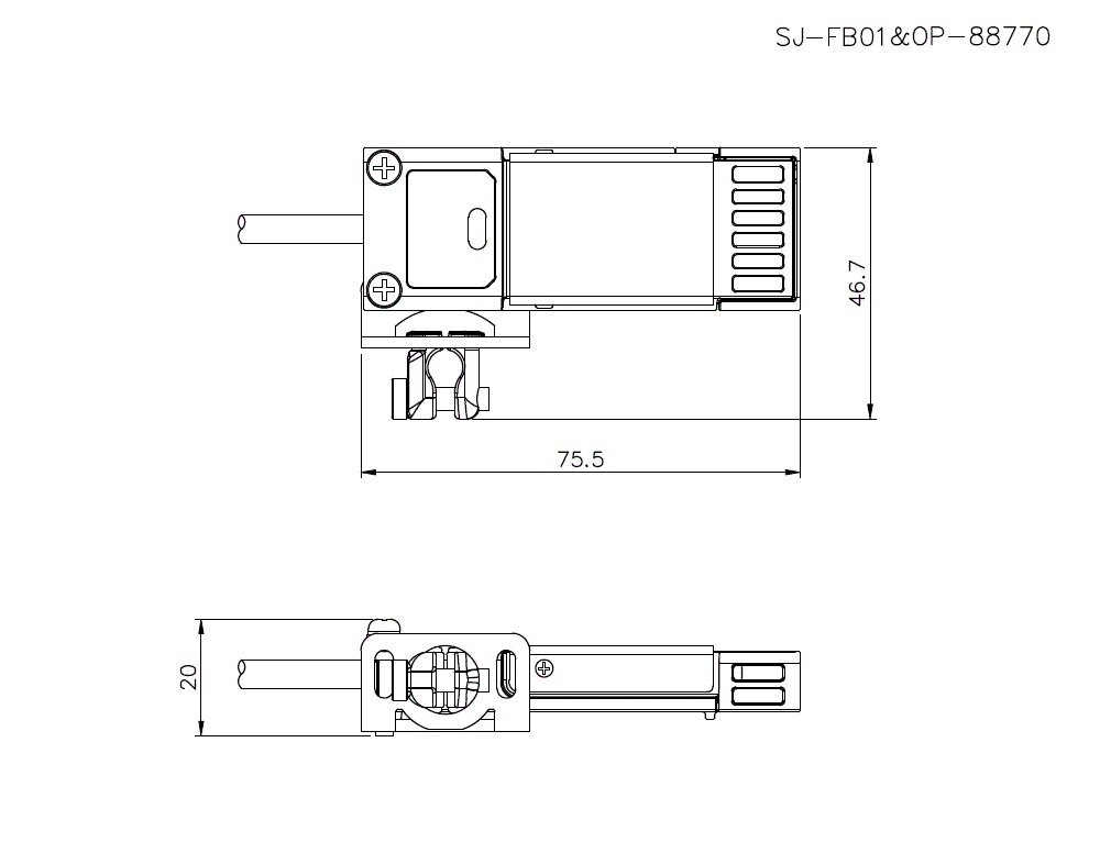 SJ-FB01/OP-88770 Dimension