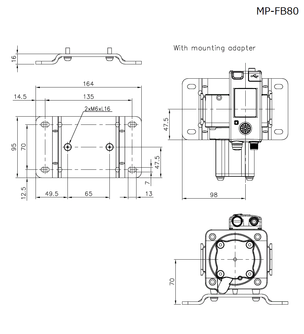 MP-FB80 Dimension