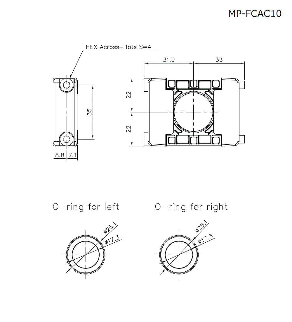 MP-FCAC10 Dimension