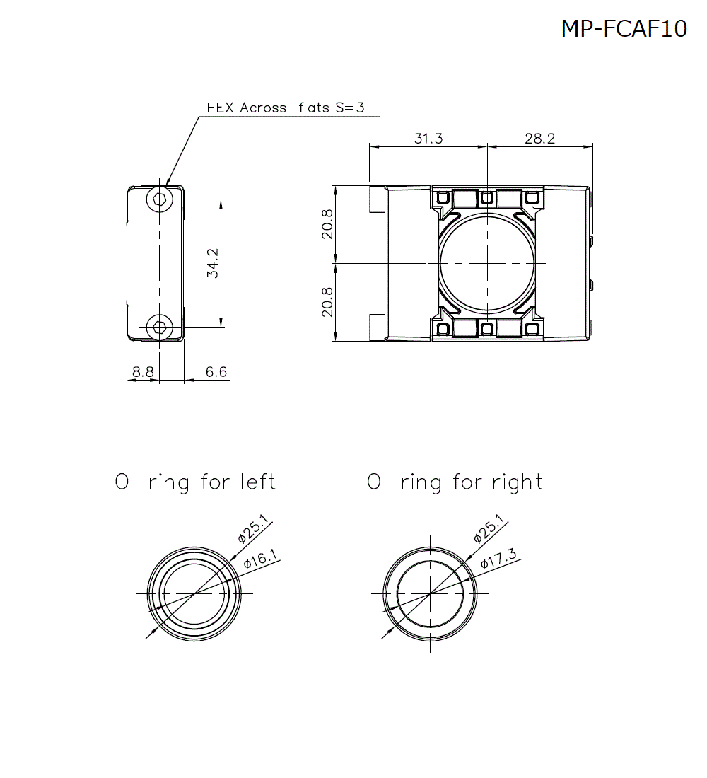 MP-FCAF10 Dimension