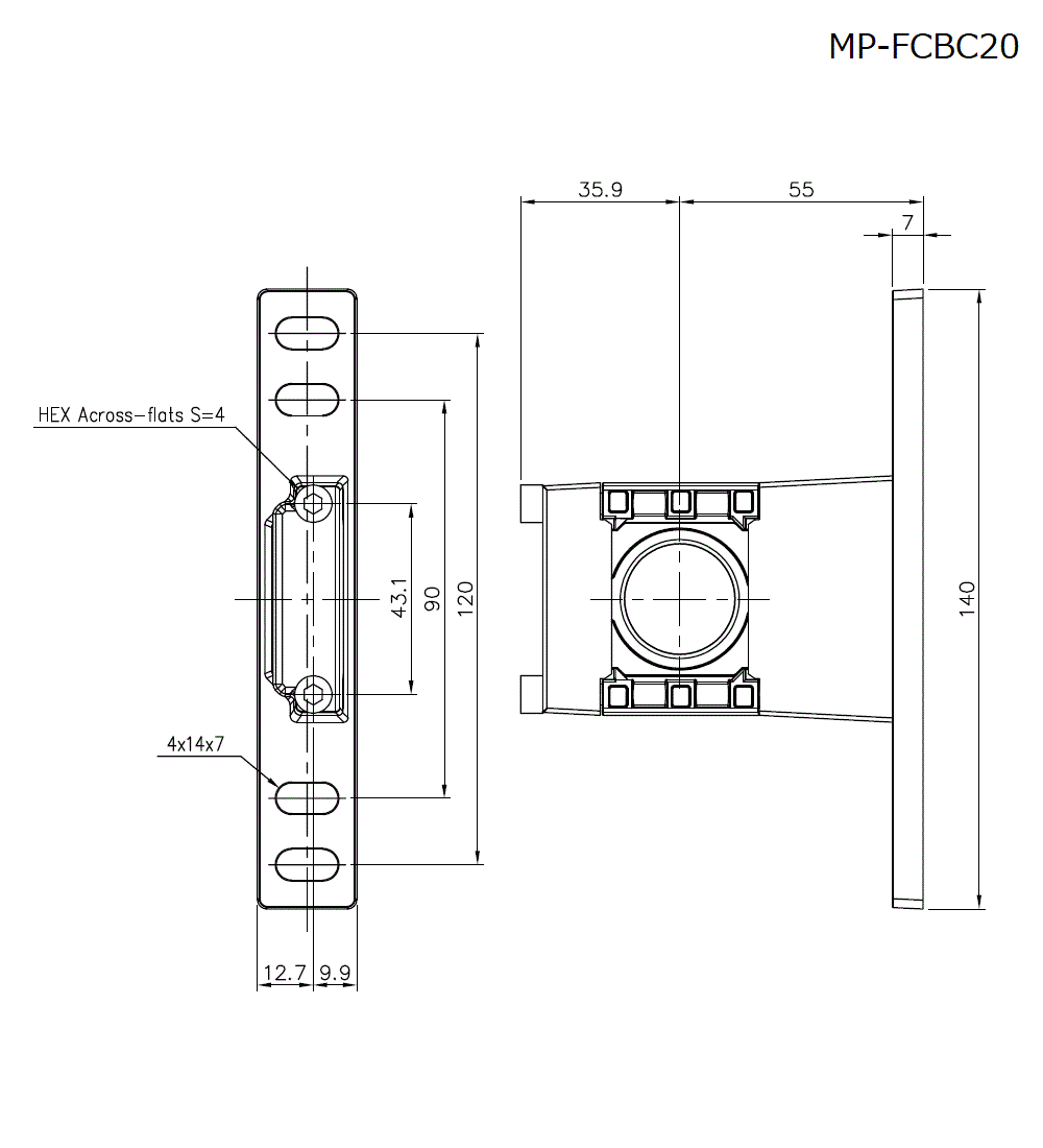 MP-FCBC20 Dimension