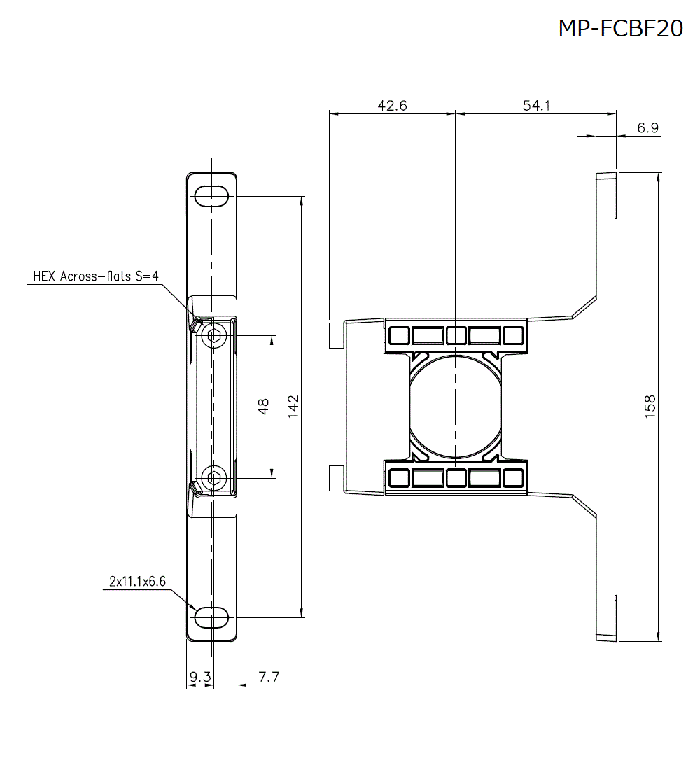 MP-FCBF20 Dimension