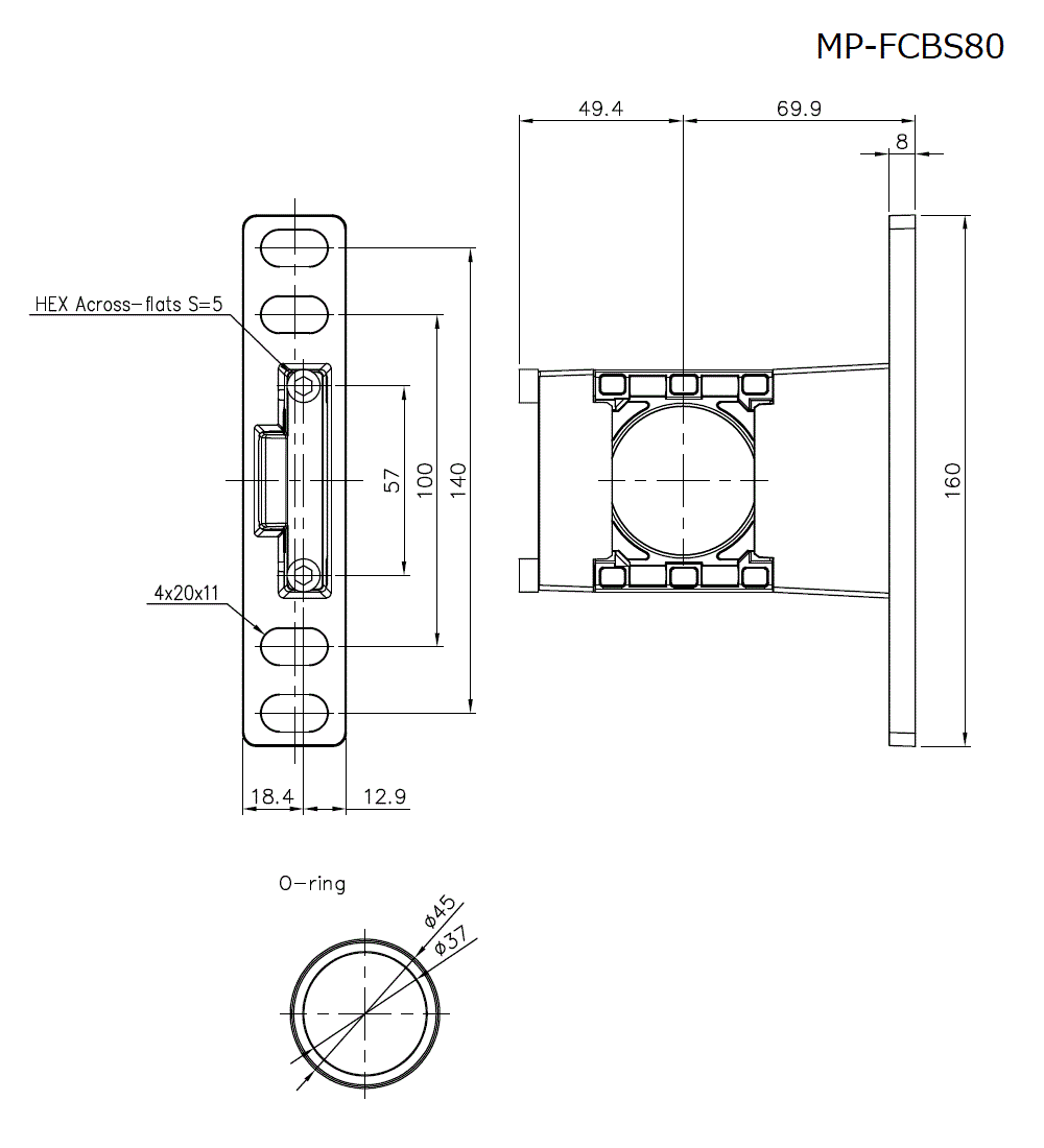 MP-FCBS80 Dimension