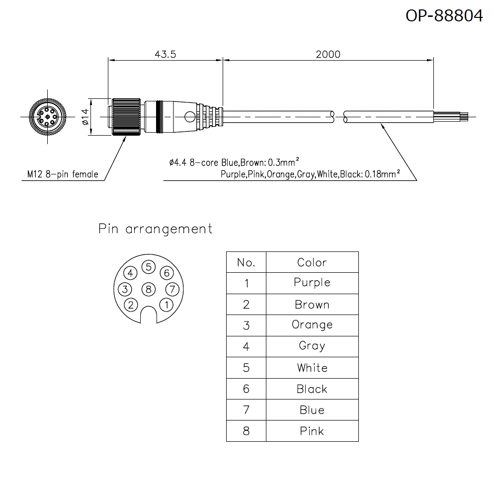 OP-88804 Dimension