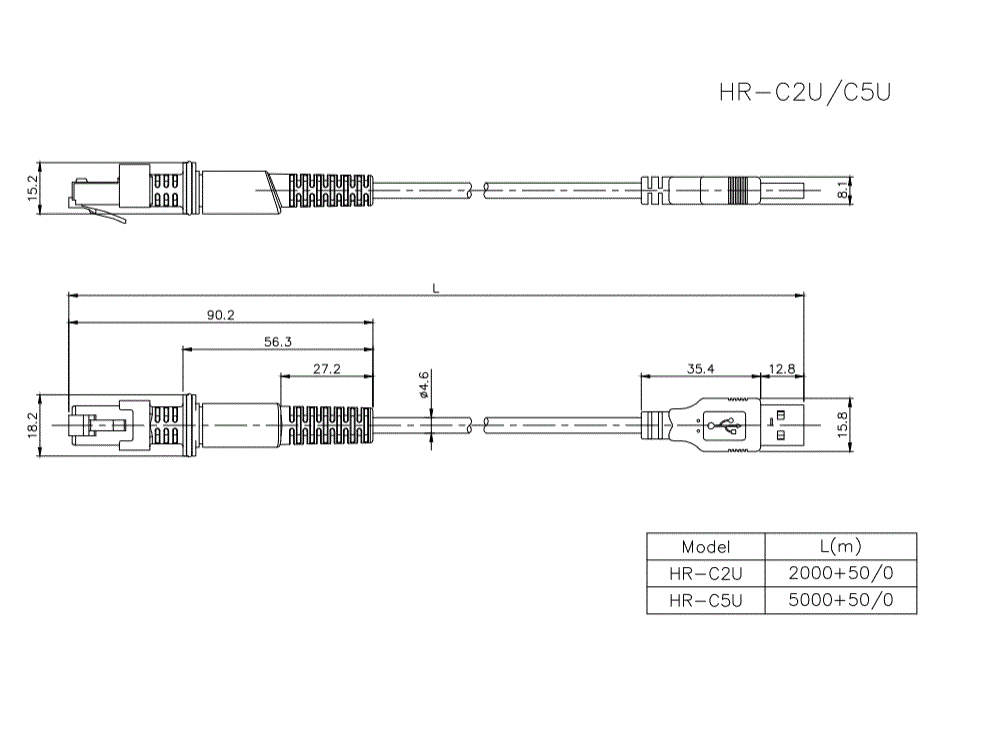 HR-C2U/C5U Dimension