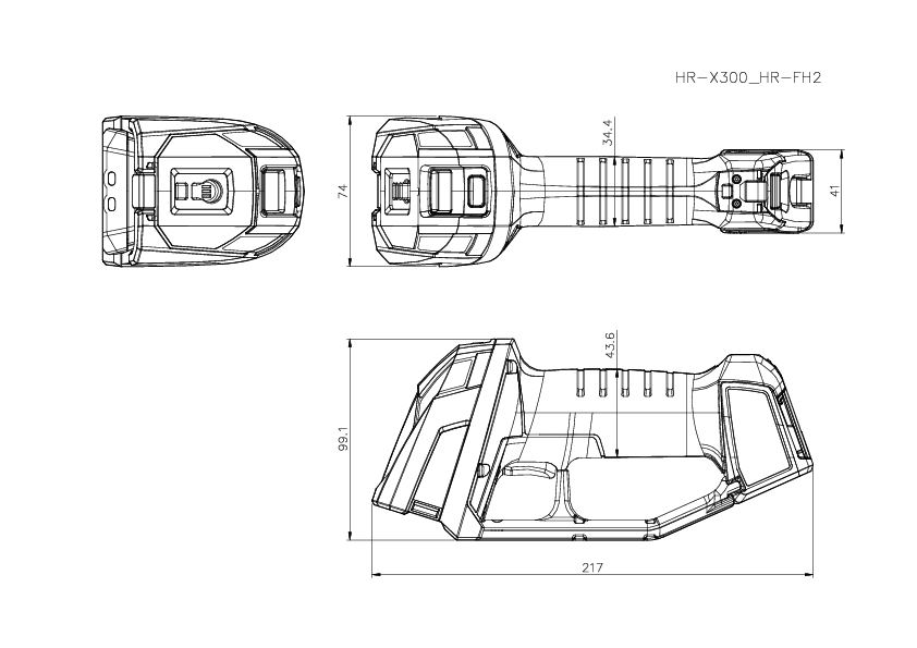 HR-X300/HR-FH2 Dimension