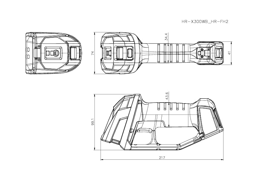 HR-X300WB/HR-FH2 Dimension