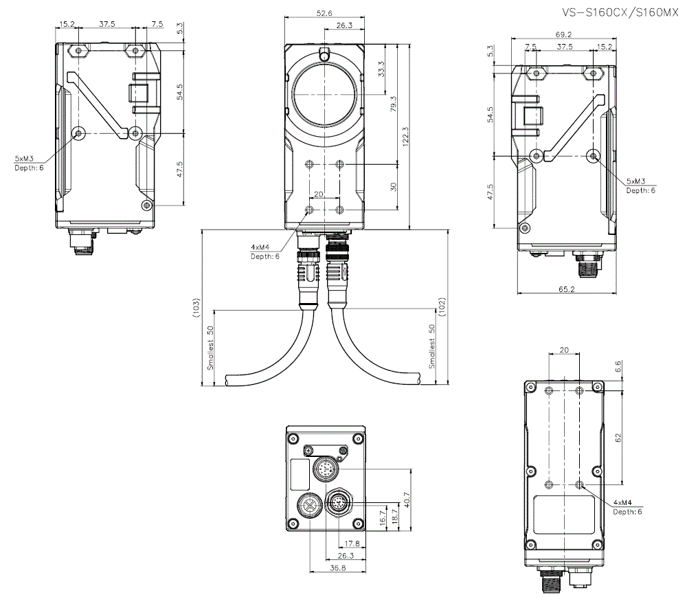 VS-S160CX/MX Dimension